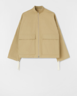 Organic cotton blouson jacket with drawstring cuff