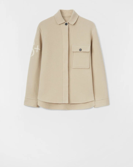 Virgin wool jacket with embroidered Jil Sander