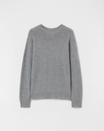 Long-sleeved merino wool and cashmere sweater