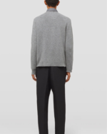 Long-sleeved merino wool and cashmere sweater