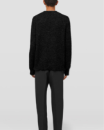 Long-sleeved medium-weight alpaca and virgin wool sweater