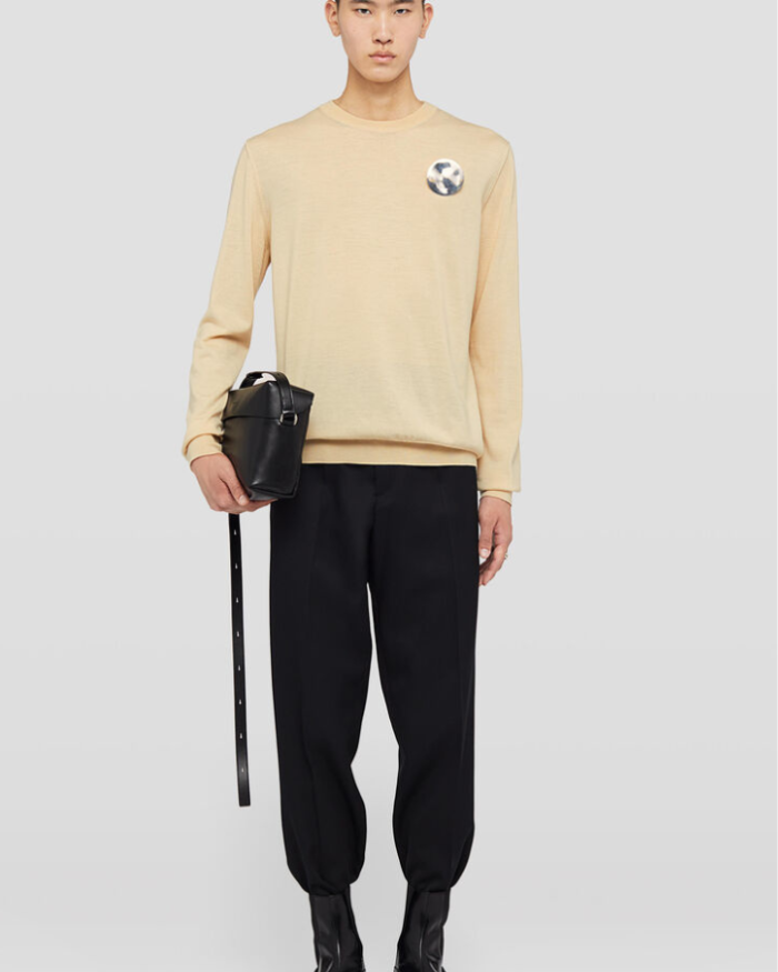 Lightweight long-sleeved merino wool sweater