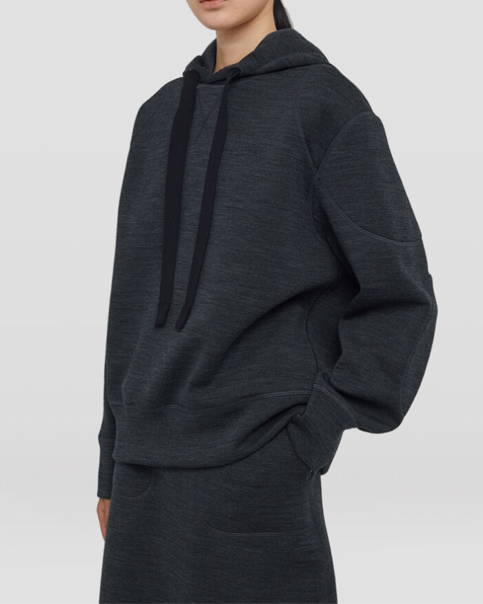 Jil Sander Long sleeved carbon grey sweatshirt