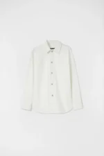 Long-sleeved denim cotton shirt